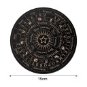 Placă de pendul din lemn 15 cm Placă de divinare lună și stele Unelte spirituale pentru ghicirea cu pendul Decor esoteric 3