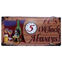 Placa decorativa em metal 24