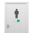 Placă glisantă pentru ușă 10 x 4 cm Marcaj mobil verde roșu Plăcuță autocolantă pentru intimitate Birou cameră toaletă 4