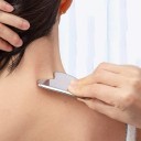 Placa Gua Sha de Acero Inoxidable en Forma de Corazón 6 x 4,1 cm Raspador de Masaje de Acero Inoxidable Plateado Herramienta para Masaje de Cara 7