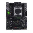 Placa-mãe 285 x 215 mm ATX com socket LGA 2011-3 e chipset X99 para Xeon E5 com 4 slots DDR4 até 128 GB e 2x M.2 NVMe na cor preta 2