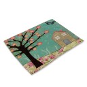 Place Mat with Painted Plants 11