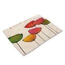 Place Mat with Painted Plants 1
