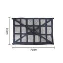 Plafondopslagnet voor camper met een draagvermogen tot 25 kg 70 x 50 cm Polyester Zwart Organizer met rits voor het plafond van bestelwagens en caravans 1