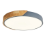 Plafoniera LED cu element din lemn 64 W alb cald Plafon circular Panou LED rotund modern 60 x 5 cm 9