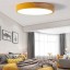 Plafoniera LED cu element din lemn 64 W alb cald Plafon circular Panou LED rotund modern 60 x 5 cm 4