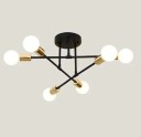 Plafoniera minimalistă Candelabru din metal în stil nordic Iluminat cu LED Lampă modernă cu bec E27 70x20cm 5