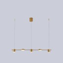 Plafonnier à cinq points avec suspension réglable et lumière blanche chaude Lustre LED moderne avec interrupteur mural Éclairage 8-12 m² 2