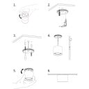Plafonnier LED encastré 7W rond 59x87 mm corps en aluminium lumière blanche chaude éclairage intérieur 7