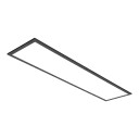 Plafonnier LED RGB 120 x 30 x 3,9 cm 40 W 4400 lm Lumière blanche 3000-6500 K Éclairage coloré Télécommande Cadre noir Pour le salon 7