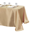 Plain Satin Tablecloth 145 x 160 cm Smooth Glossy Tablecloth Festive Table Setting Celebrations Weddings Various Colours Decoration 9
