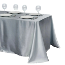 Plain Satin Tablecloth 145 x 160 cm Smooth Glossy Tablecloth Festive Table Setting Celebrations Weddings Various Colours Decoration 1