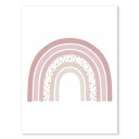 Plakat din pânză pentru perete 30 x 40 cm Curcubeu roz Dăruire de cameră pentru copii fără ramă Decorațiune pastelată pentru camera fetițelor și a copiilor 1