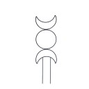 Plant Support Circle with Moon Motif 34 × 10 cm Metal Garden Stand for Climbing Plants to Guide Shoots in a Pot 1