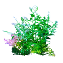 Planta artificial para aquário 14 cm Plástico macio Relva realista Decoração de vegetação aquática Refúgio para peixes Adorno de aquário Sem 1