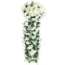 Planta suspensa artificial 2 pcs Flor decorativa artificial 75 cm 2