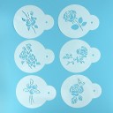 Plantillas para decorar tartas flores 6 uds. 2