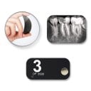 Plaque de phosphore dentaire avec aimant, taille 3, 27 x 54 mm, PSP intraoral, noire, pour scanner RX numérique en dentisterie 2