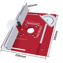 Plaque en aluminium 20 x 24 cm pour fixation de vérin Outil de travail pour lever du bois Alliage d'aluminium Travaux de menuiserie 4