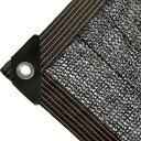 Plasă de umbrire neagră 2x2 m cu plasă metalică Protecție solară pentru pergolă, seră, grădină și terasă Husă UV din material textil cu inele de fixare 2