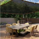 Plasă de umbrire neagră 2x2 m cu plasă metalică Protecție solară pentru pergolă, seră, grădină și terasă Husă UV din material textil cu inele de fixare 3