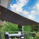 Plasă de umbrire neagră 2x4 m cu plasă metalică Protecție solară pentru pergolă, seră, grădină și terasă Husă UV din material textil cu inele 3