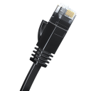 Płaski kabel Ethernet Cat6 RJ45 2 m UTP LAN patch cord 250 MHz czarny do podłączenia komputera, routera i urządzeń switch 2