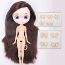 Plastic Doll 30 cm with Side Fringe and Various Hair Shades Realistic Durable Plastic for Play and Collection 4