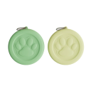 Plastic draagbare voerbak voor honden 14 x 4 cm Reisbare opvouwbare bak met karabijnhaak voor water en brokken voor huisdieren 1