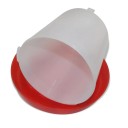 Plastic Drinking Fountain for Chickens and Poultry 4L with Drain Valve Hanging and Standing Feeder for Chicks Durable Water Feeder Poultry Drinking Container 5