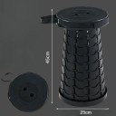 Plastic Folding Telescopic Chair Height up to 45 cm 25 x 6 cm Portable Adjustable Stool with Strap Durable Camping Chair 3