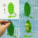 Plastic Holder for Fruit, Vegetables or Cuttlefish Bone for Bird Cage 10.5 x 5.2 cm with Green Perch 7.5 cm Bird Feeder 4