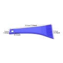Plastic Ice and Snow Scraper 18.4 x 8.5 cm Lightweight 21.6 g ABS Plastic Ribbed for Breaking Ice Hanging Hole Blue for Windscreen 5
