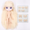 Plastic poppen van 30 cm met een pony en verschillende haarkleuren Realistische pop met verwisselbare armen Duurzaam plastic voor spel 12