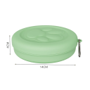 Plastic Portable Dog Food Bowl 14 x 4 cm Travel Folding Bowl with Carabiner for Water and Kibble for Pets 5