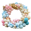 Plastic Round Balloon Arch 100 cm DIY Frame with Stand for Wedding and Birthday Party Decoration Baby Photo Booth and Festive Decorations 2