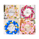 Plastic Round Balloon Arch 100 cm DIY Frame with Stand for Wedding and Birthday Party Decoration Baby Photo Booth and Festive Decorations 3