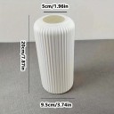 Plastic Vase 20 cm Ribbed Surface Modern Minimalist Design Colour Black or White Diameter 9.5 cm Durable and Lightweight Decoration 6