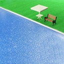 Plastic Water Simulation Sheet 25 x 27,5 cm Blauwe Transparante Folie met Textuur van het Wateroppervlak voor Diorama Modelbouw Rivier Meer 7