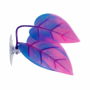 Plastiche dubbele blad met zuignap voor reptielen, decoratie voor terrarium, plek voor opwarming en rust 5