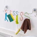 Plastik kroge i S-form til stang i køkken og badeværelse Til ophængning af redskaber og klude eller badeværelsestilbehør Tilfældige farver 5