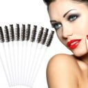 Plastikapplikatorer til mascara 50 stk Børster til vipper med lang, tynd håndtag Til påføring af mascara og adskillelse af vipper Længde 16