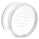 Plastikbehälter für Puder mit Dosiereinlage 50 g kosmetische Dose 6,8 × 3,1 cm Kunststoff transparente Dose für loses Puder 2