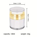 Plastikbehälter mit Druckspender 30 ml transparentes und goldenes Kosmetikgefäß für Creme, Serum und Hautpflegeprodukte 2