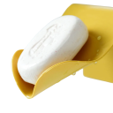 Πλαστική τοίχου σαπουνάδα 11,5×8×9 εκ. Αυτόματη σαπουνάδα με αποστράγγιση Κρεμαστός κάτοχος σαπουνιού χωρίς τρύπες Εγκατάσταση με κολλητική ταινία 6