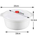 Plastikmikrobølgeovnsskål med låg og ventil 11,5 x 18 cm madopvarmningsmadkasse madopbevaring BPA-fri 2