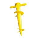 Plastikowy stojak na parasol 31 x 17 cm Z kolcem i spiralą Regulowany uchwyt Kolor losowy Idealny do piasku i trawnika 3