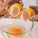 Plastikowy żółty otwieracz do jajek 7,2 x 6,5 cm Separator białka i żółtka Narzędzie kuchenne do łatwego obierania jajek Łatwy do czyszczenia 2