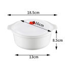 Plastikskål til mikrobølgeovn med låg og ventil 8,5 x 13 cm Opvarmning af mad Sikker lukning Opbevaring af mad Køkkenbeholder 2