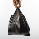 Plastiktüten mit Henkeln stabil 22x35 cm 100 Stück schwarze Müllsäcke und Verpackungen für Haushalt Küche und Geschäft 3